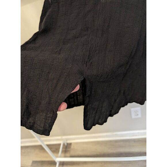 Moral Fiber Black Cold Shoulder with Knitted Detail on Scoop Neck Women's Extra - Picture 5 of 7